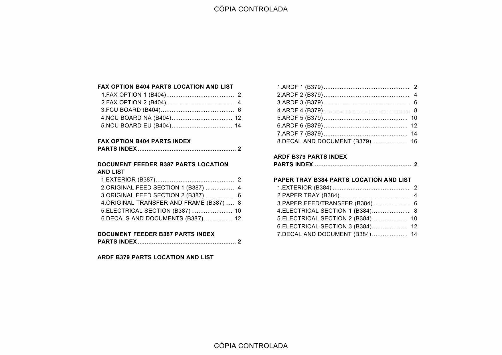 RICOH Aficio 1113 B120 Parts Catalog-2